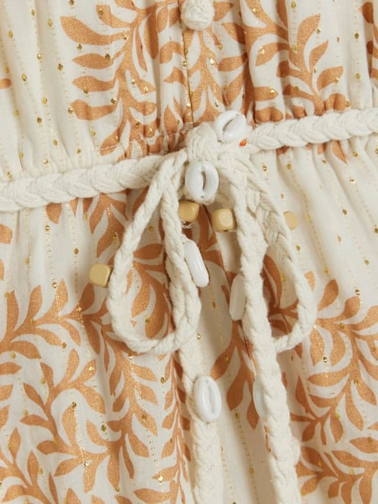 River Island Cream Halter Sparkle Godet Dress - Image 6 of 6