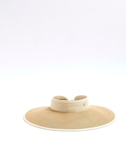 River Island Brown Sparkly Straw Visor Hat - Image 1 of 1