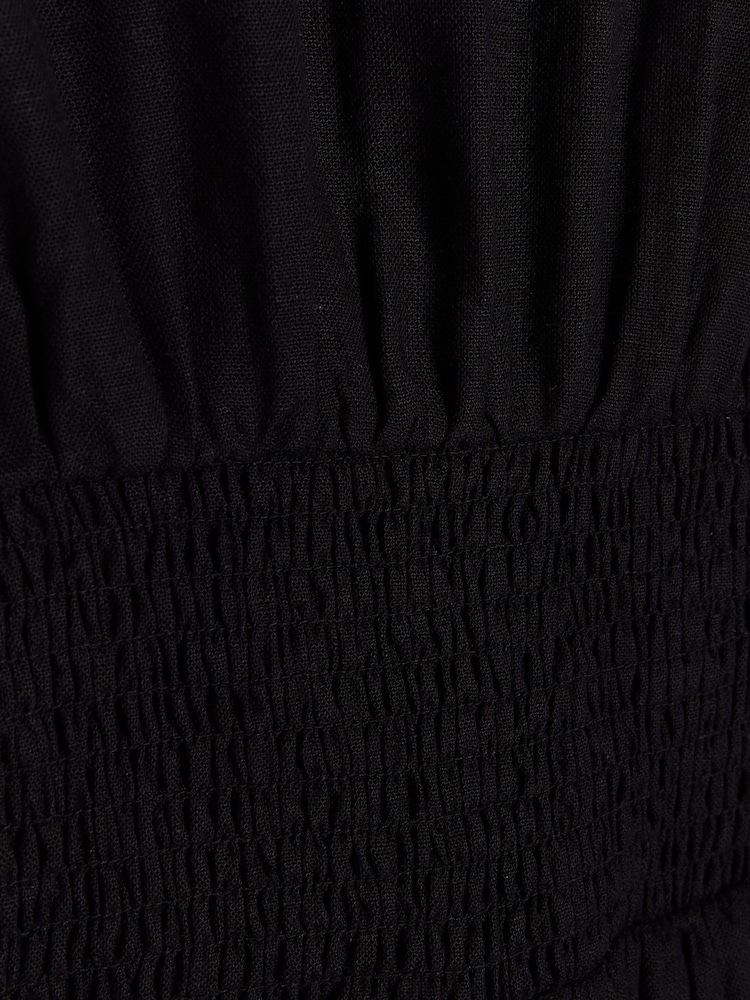 River Island Black Crew Waisted Smock Top - Image 4 of 4