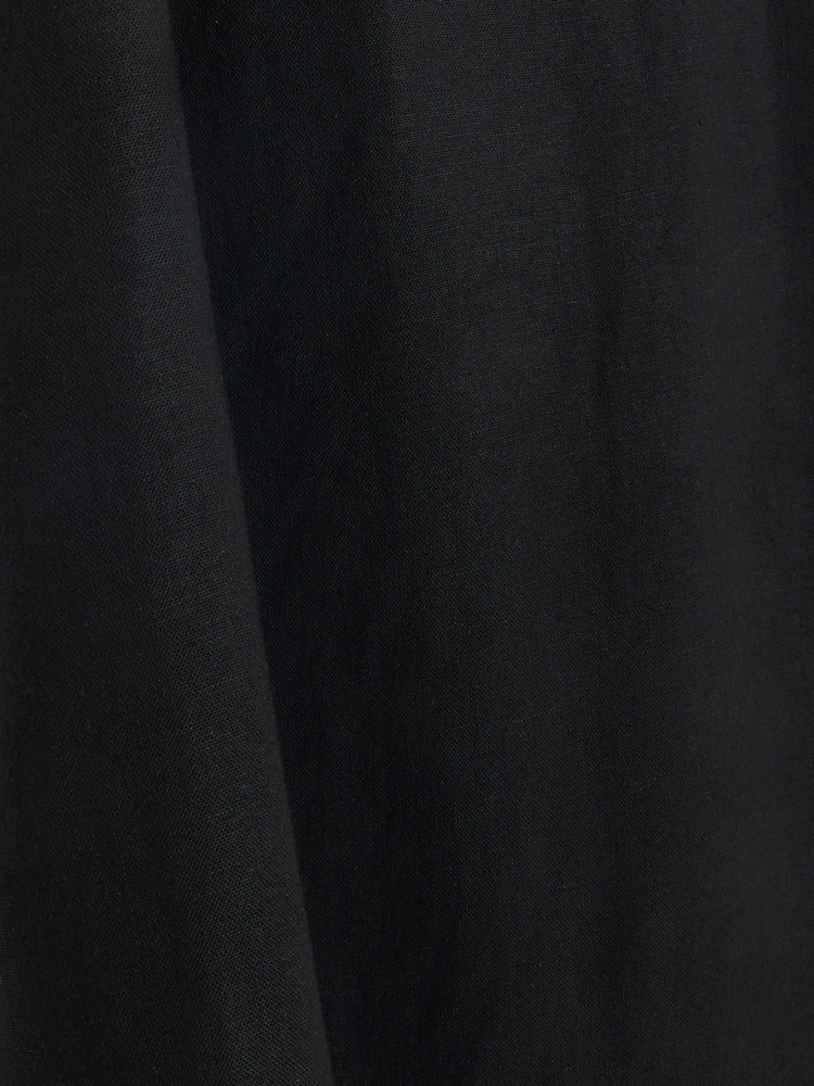 River Island Black Split Waistband 100% Cotton Midaxi Skirt - Image 4 of 4
