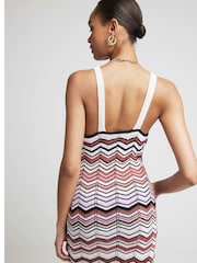 River Island Purple Chevron Striped Column Dress - Image 2 of 4