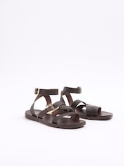 River Island Brown Ring Detail Gladiator Sandals - Image 2 of 5