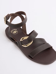River Island Brown Ring Detail Gladiator Sandals - Image 5 of 5