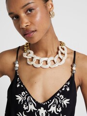 River Island Black Floral Beaded Swing Maxi Dress - Image 2 of 4