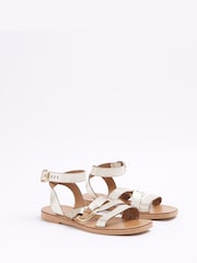 River Island Gold Ring Detail Gladiator Sandals - Image 3 of 5