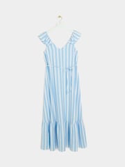 River Island Blue Floral Frill Sleeve Maxi Dress - Image 5 of 6
