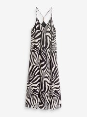 River Island Black Zebra Print V-Neck Maxi Dress - Image 4 of 5