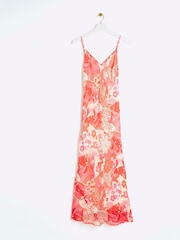 River Island Pink Floral 100% Cotton Slip Maxi Dress - Image 5 of 5