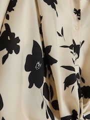 River Island Cream Floral Wrap Shirt - Image 4 of 4