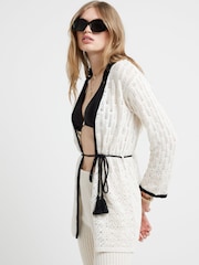 River Island 100% Cotton Tipped Crochet Cardigan - Bild 2 von 4