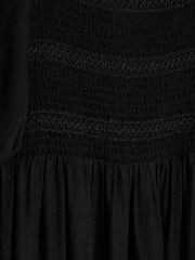 River Island Black Square Neck Shirred Midi Dress - Image 4 of 4