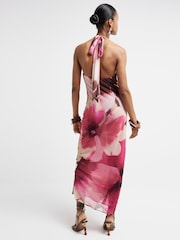 River Island Purple Halter Tie Midiaxi Dress - Image 3 of 5