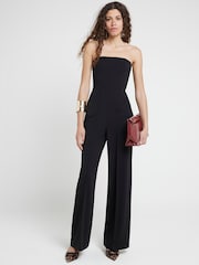 Черный - River Island Бандо с широкими штанинами комбинезоны - Изображение 1 из 6