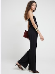 Черный - River Island Бандо с широкими штанинами комбинезоны - Изображение 4 из 6