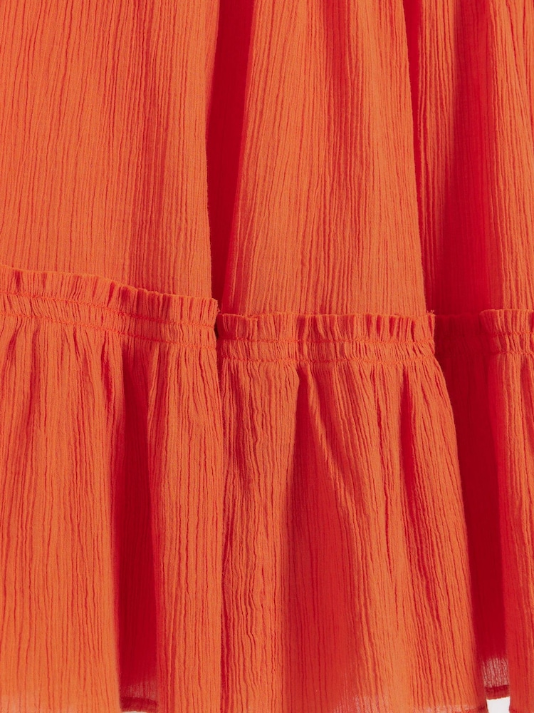 River Island Orange Cutwork 100% Cotton Top - Image 6 of 6