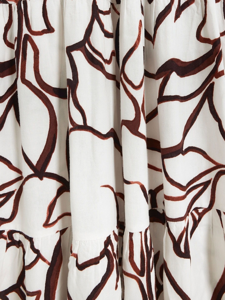 River Island Brown Frill Sleeve Maxi Dress - Image 6 of 6