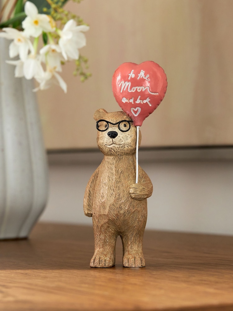 Natural Bertie Bear To The Moon and Back Ornament - Image 1 of 5