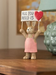 Natural Rosie The Rabbit All You Need is Love Ornament - Image 1 of 5