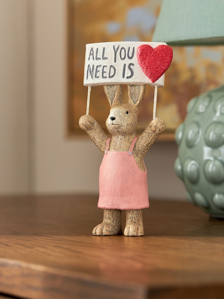Natural Rosie The Rabbit All You Need is Love Ornament - Image 1 of 5