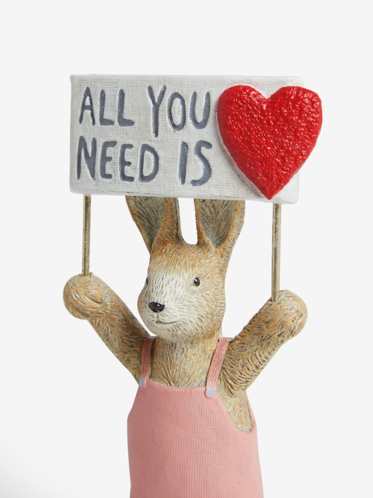 Natural Rosie The Rabbit All You Need is Love Ornament - Image 5 of 5
