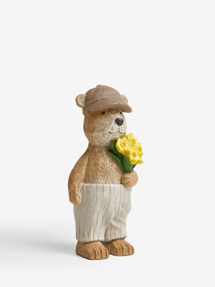 Natural Bertie Bear with Spring Flowers - Image 4 of 4