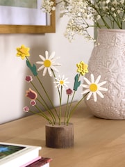 Natural Wooden Spring Flower Ornament - Image 1 of 3