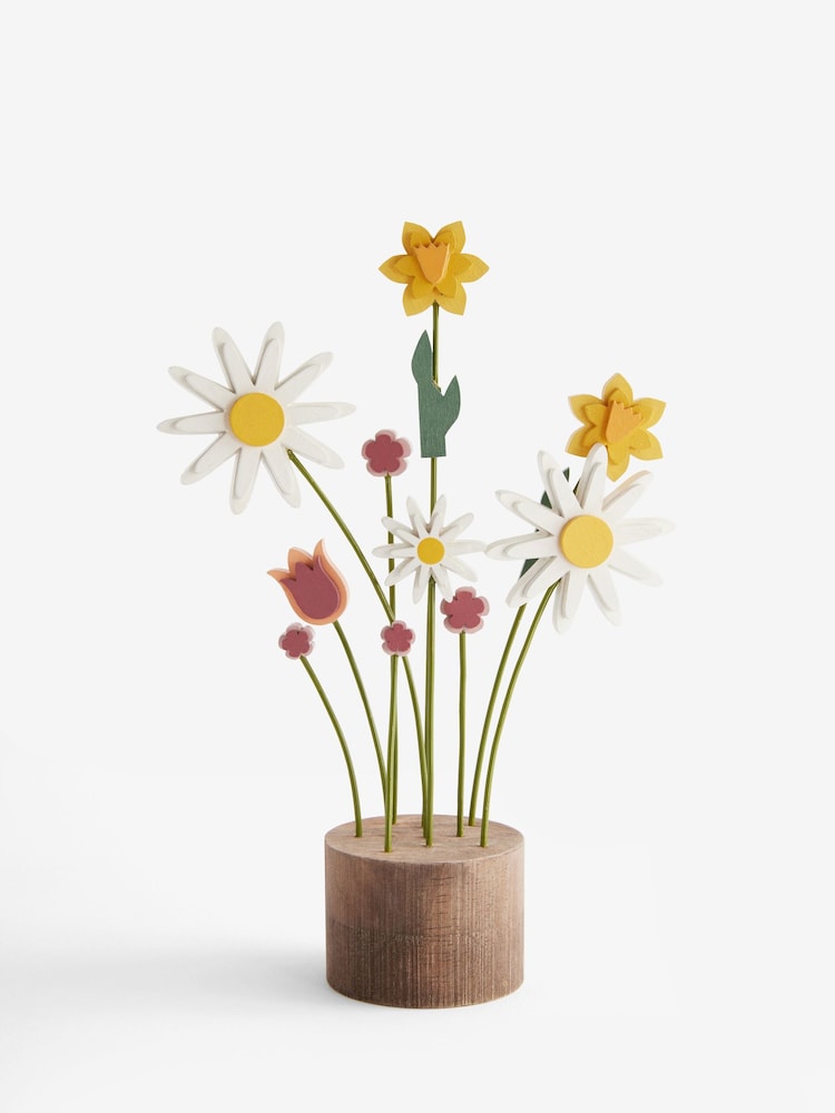 Natural Wooden Spring Flower Ornament - Image 3 of 3