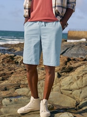 Seasalt Cornwall Blue Mens Weaverman 100% Cotton Shorts - Image 2 of 8