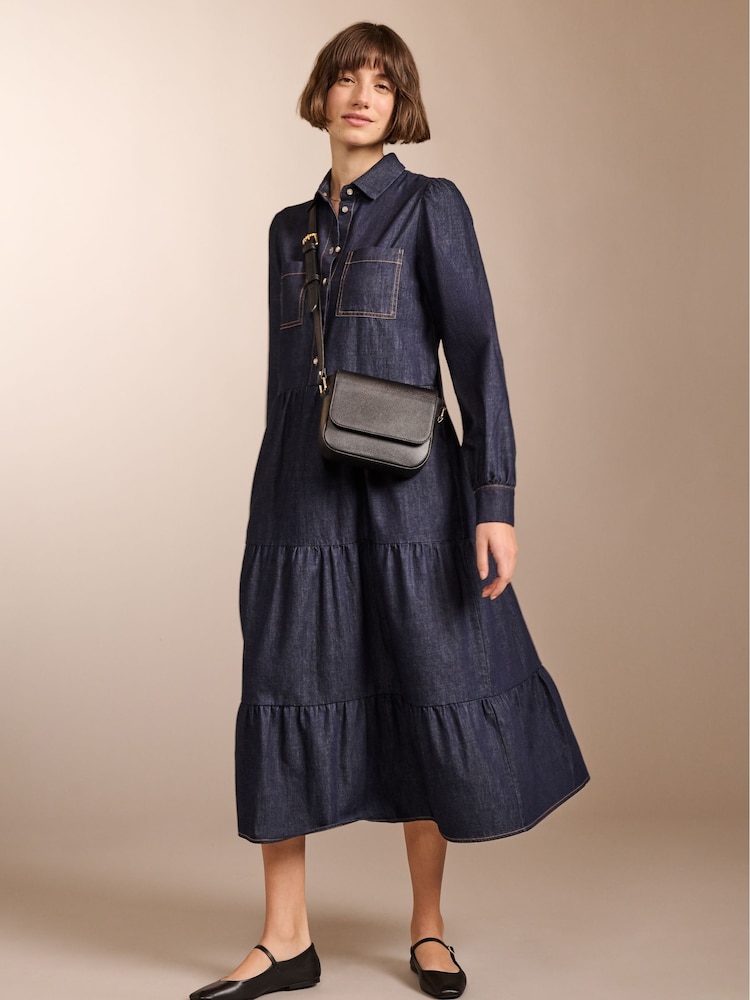 Baukjen Dark Blue Mel Organic Dress - Image 1 of 5
