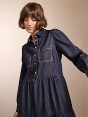 Baukjen Dark Blue Mel Organic Dress - Image 2 of 5