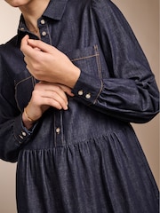 Baukjen Dark Blue Mel Organic Dress - Image 3 of 5