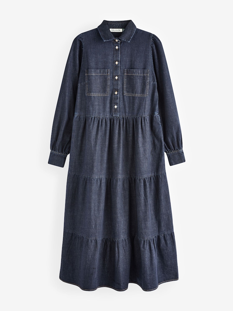 Baukjen Dark Blue Mel Organic Dress - Image 5 of 5