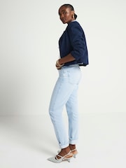 River Island Light Blue Mom High Rise Bum Sculpt Denim Jeans - Image 2 of 5