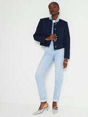 River Island Light Blue Mom High Rise Bum Sculpt Denim Jeans - Image 3 of 5