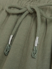 River Island Green Broderie Linen Shorts - Image 4 of 4