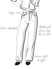 River Island Blue Relaxed Straight Leg Jeans - Image 7 of 7