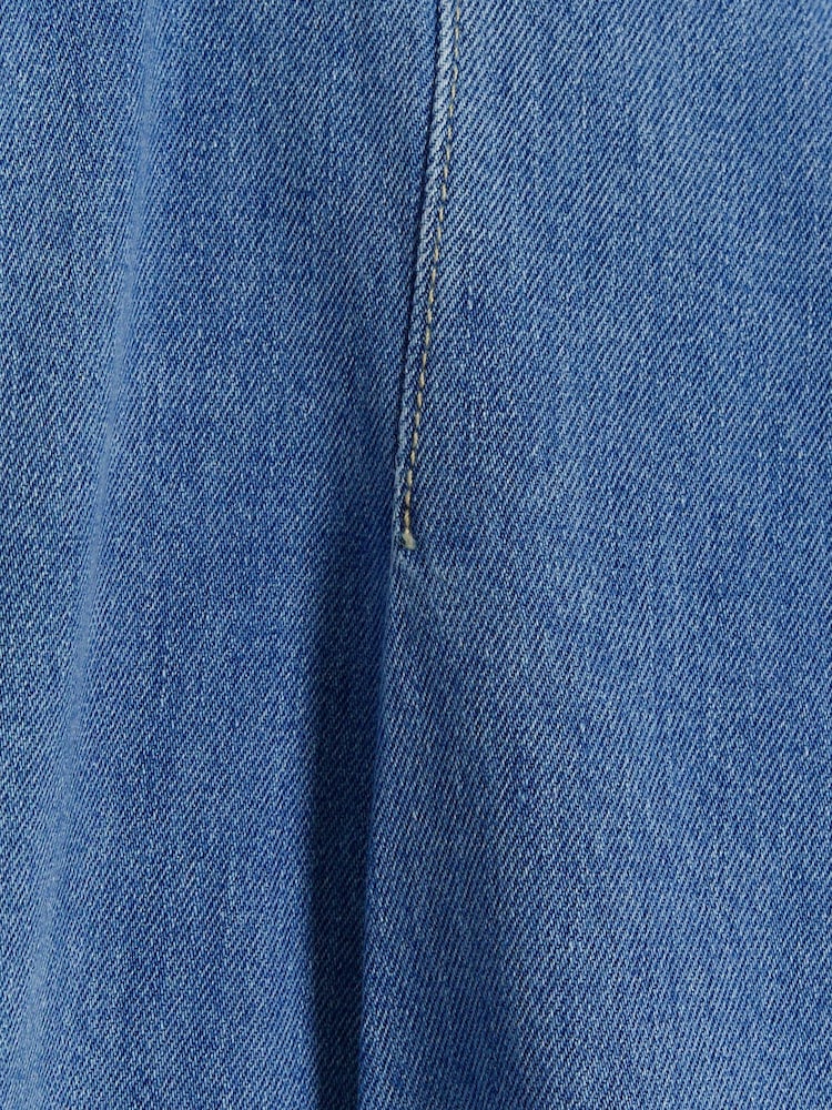 River Island Blue Mid Rise Stretch Baggy 100% Cotton Jeans - Image 4 of 4