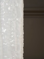BHS White Large Mottled Glass Vase - Image 2 of 4