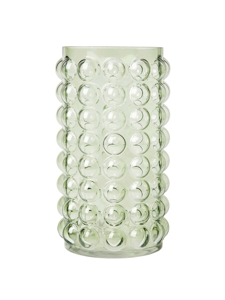 BHS Light Green Bobble Glass Vase - Image 4 of 4