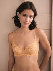 Orange Non Pad Full Cup A-E Lace Ultimate Comfort Bra - Image 1 of 9