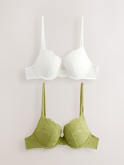 Vert/Ecru - Lot de soutiens-gorge en dentelle 2
 - Image 7 de 12