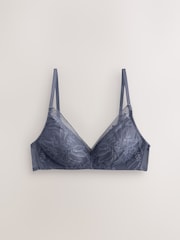 Blue/Green Pad Non Wire Lace Detail Ultimate Comfort Bras 2 Pack - Image 10 of 12