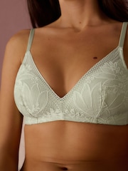 Blue/Green Pad Non Wire Lace Detail Ultimate Comfort Bras 2 Pack - Image 6 of 12