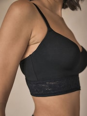 Noir - Ultimate Comfort Light Pad Non Wire Lace Trim Soutiens-gorge A-D - Image 7 of 8