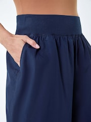Roman Blue Wide Leg 100% Cotton Culottes - Image 5 of 5