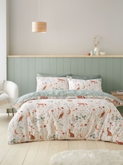 Catherine Lansfield Natural Enchanted Twilight Animals Duvet Cover and Pillowcase Set - Image 1 of 5