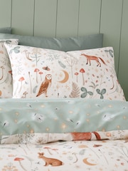 Catherine Lansfield Natural Enchanted Twilight Animals Duvet Cover and Pillowcase Set - Image 3 of 5