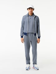 Lacoste Blue Monogram Polo Shirt - Image 3 of 6