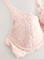 Pink DD+ Pad Balcony A-E Lace Ultimate Comfort Bra - Image 5 of 6