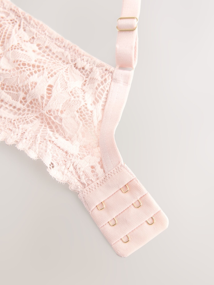 Pink DD+ Pad Balcony A-E Lace Ultimate Comfort Bra - Image 6 of 6
